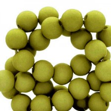 Acryl Perlen rund 6mm matt Light army green